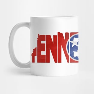 Tennessee Typo Map Mug